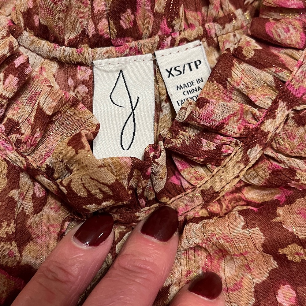 Sheer Floral Blouse. Size XS - Picture 7 of 8